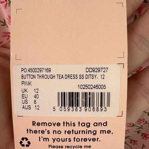 Missguided Dress Womens 8 Floral Mini Cottagecore Coquette Short Sleeve NWT - Picture 5 of 9